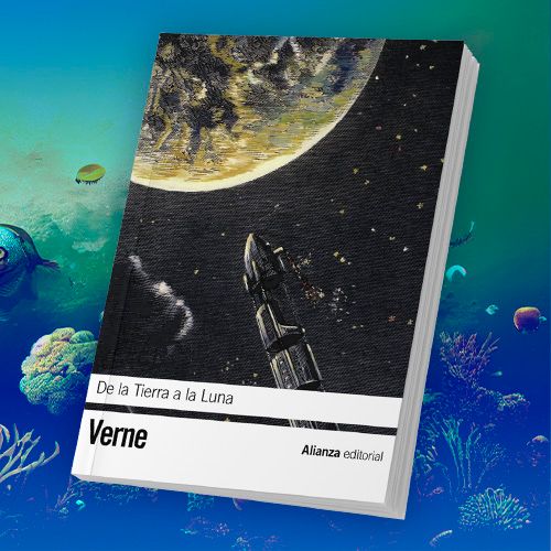 Portada del libro De la tierra a la luna, de Julio Verne