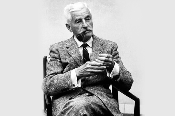 Retrato del escritor William Faulkner