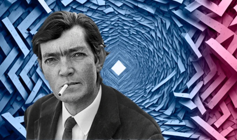 Collage con imagen de Julio Cortazar