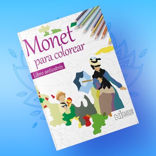 Arte antiestrés Monet para colorear