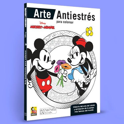 Libro antiestrés Mickey y Minnie de Disney