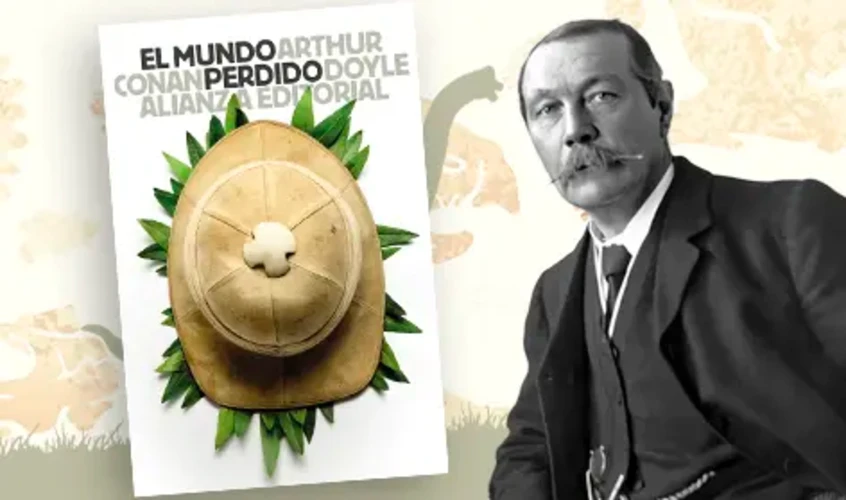 Libro El mundo perdido retrato de Arthur Conan Doyle